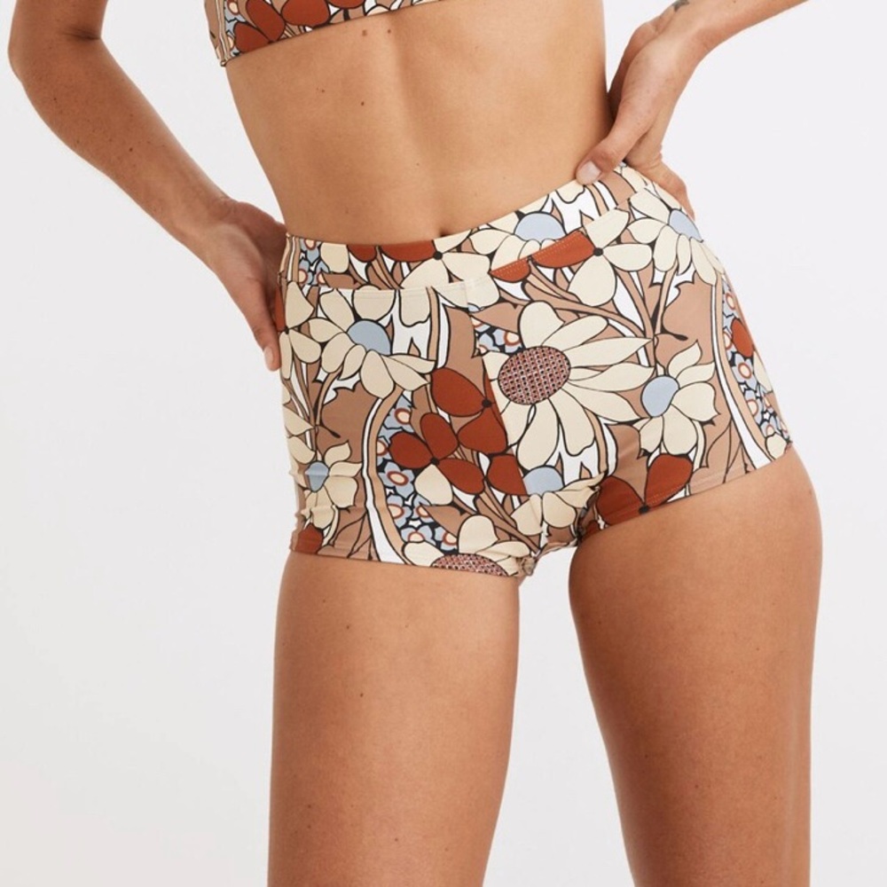 Madewell Second Wave Bikini Shorts Bottom in Daydream Floral